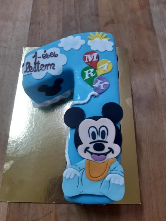 szám torta mickey